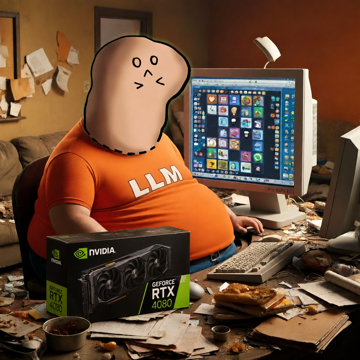 Large Laggy Moron mascot